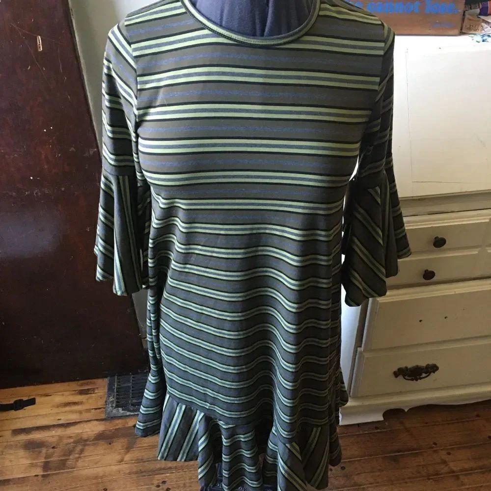 NWT Olive striped LuLaRoe Maurine dress